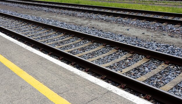 railway tracks in the countryside
