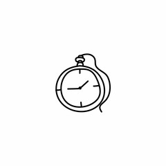Hand drawn Vintage watch icon, simple doodle icon