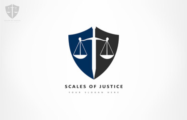 Scales of justice logo vector design