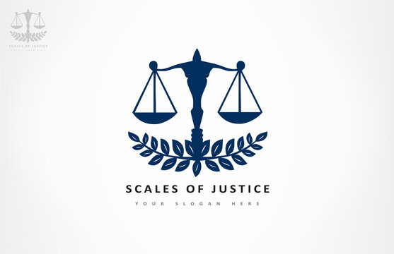 Scales of justice logo vector design