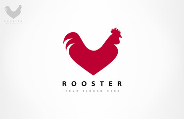 Chicken logo vector. Rooster head. Chef design.