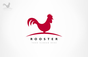 Chicken logo vector. Rooster head. Chef design.