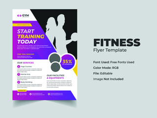 Fitness Gym Flyer template design