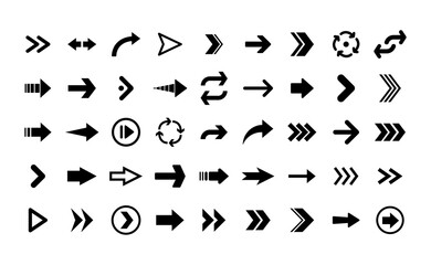 Arrow vector icon collection. Set of arrow elements for design.