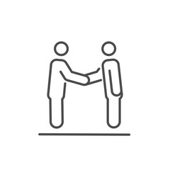 Vector handshake or agreement of two person for business, partnership and friendship illustration.