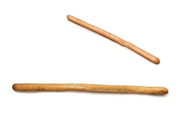 Bread sticks isolated on white background.