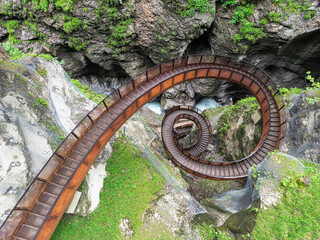 defaultLiechtenstein gorge Liechtensteinklamm with staircase called Helix in Salzburgerland, Austria
