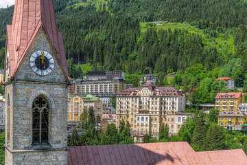The St. Preims Parish Church in Bad Gastein has its origins in the year 696, Bad Gastein, Austria