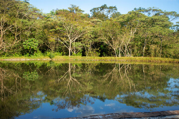 lake for fishing in the city of Dourados, Mato Grosso do Sul, Brazil