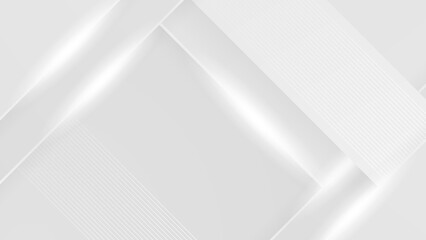Obraz premium Minimal geometric white light background abstract design illustration