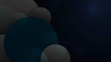 Abstract dark black background illustration with geometric graphic elements