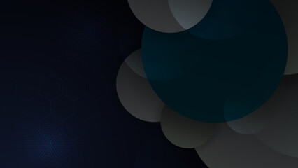 Abstract dark black background illustration with geometric graphic elements