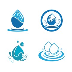 Water drop logo template vector
