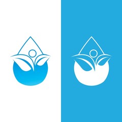 Fototapeta premium Water drop logo template vector