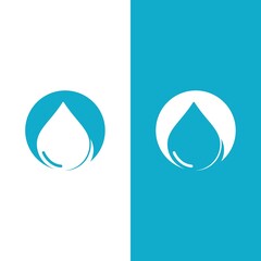 Water drop logo template vector