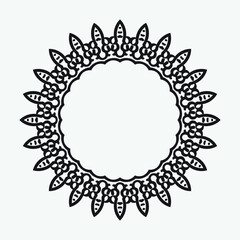 round ornament, round frame. Traditional elegant floral eastern ornament to decorate and design greeting cards, certificates, wedding invitations