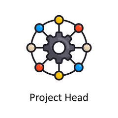 Social service vector Filled outline Icon Design illustration. Project Managements Symbol on White background EPS 10 File