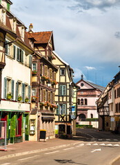 Fototapeta na wymiar Traditional half-timbered houses in Colmar - Alsace, France