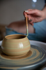 clay class,  the girl clay casting, casting-clay craft, Mesmerizing Clay Pottery, clay day invitation, template, free space for text, art hobby