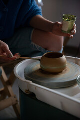 clay class,  the girl clay casting, casting-clay craft, Mesmerizing Clay Pottery, clay day invitation, template, free space for text, art hobby