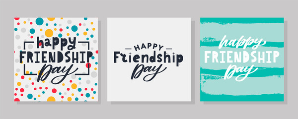 Friendship day vector illustration with text and elements for celebrating friendship day 2022