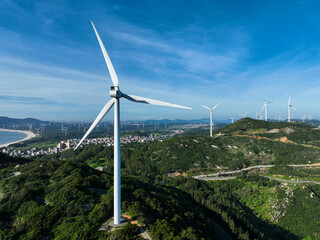Wind Turbines in mountain 