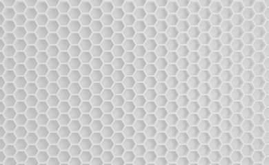 white honeycomb background, 3d rendering, 3d illustration