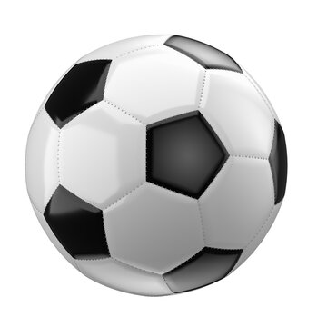 soccer ball isolated on a white background, 3D rendering