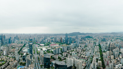Fototapeta premium Aerial view of Tianhe CBD in Guangzhou, China