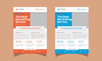 Corporate business flyer template