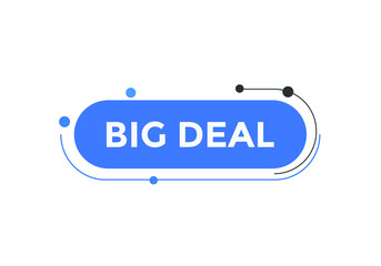 Big Deal text banner in flat style.
