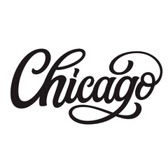 Chicago. Hand lettering text, vector typography for posters, cards, stickers - 515225240