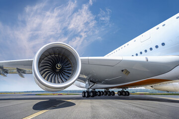 jet engine of an modern airliner - 515226644