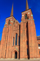 Obraz premium Roskilde Cathedral in Denmark. UNESCO World Heritage Site