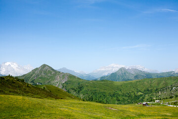 Mountain range landscape. Giau pass area, dolomites