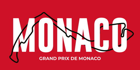 Race tracks, circuit for motorsport and auto sport. Monaco. - obrazy, fototapety, plakaty