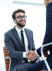 successful meetings of businessmen in the office