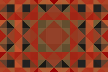 Abstract terracotta background. A texture created from a variety of multicolored triangles.