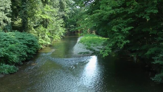 The Lambro river crossing the Monza's park (Italy)