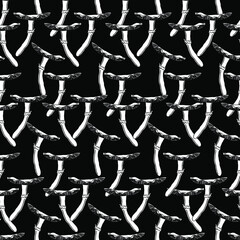 poisonous mushrooms vector seamless pattern