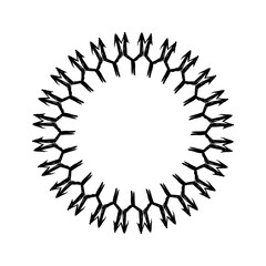 arrows round banner, place for text. arrows in a circle - vector illustration isolate. arrow sketch curve