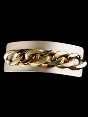 hair clip with rhinestones for women shiny on a white background