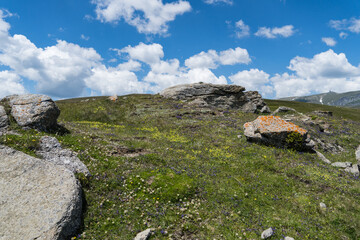 landscape with sky,  Piatra Arsa, Bucegi Mountains, Romania 