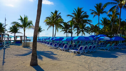 A view of Cococay island at Caribbean sea