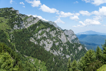 Fototapeta na wymiar landscape in summer, Caraiman Ridge, Bucegi Mountains, Romania 