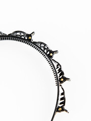 hair clip with rhinestones for women shiny on a white background