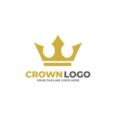 Crown simple flat logo design