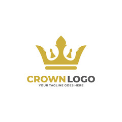 Crown simple flat logo design