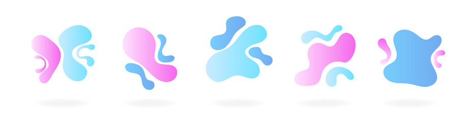 Fluid vector background set for presentation product. Modern graphic elements. Gradient abstract banners. Template for the design of a logo, flyer or presentation. Vector illustration concept