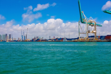 Many containers at Port Miami, one of the largest cargo port